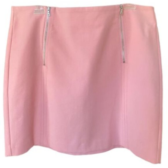 Pink LOFT Pencil Skirt with Silver Zippers - Picture 2 of 2